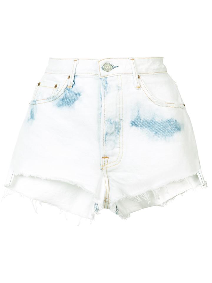 Grlfrnd Fitted Denim Shorts - Blue
