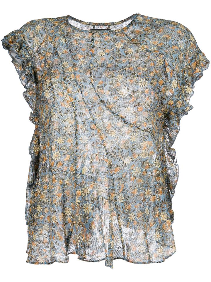 Isabel Marant Floral Ruffled Blouse - Multicolour