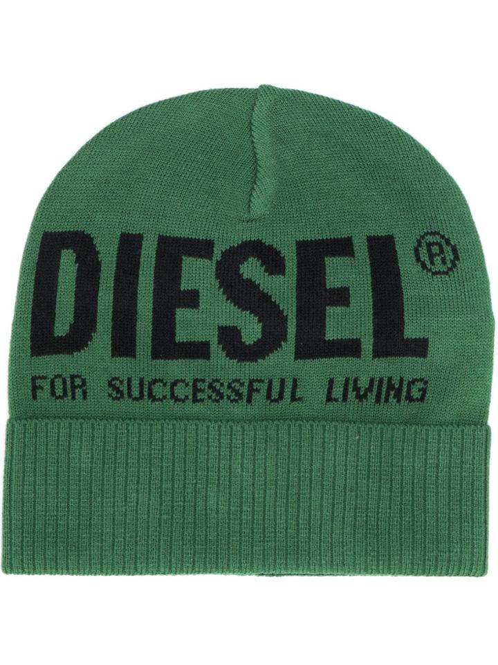 Diesel Bi-coloured Beanie - Green