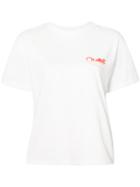Julien David Back Print T-shirt, Women's, Size: Large, White, Cotton
