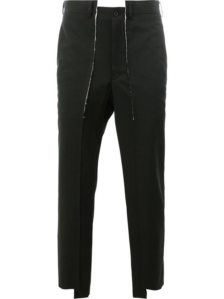 Comme Des Garçons Homme Plus Asymmetric Tailored Trousers, Size: Small, Black, Wool