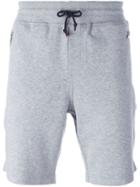 Brunello Cucinelli Zipped Pocket Track Shorts, Men's, Size: M, Grey, Cotton/polyamide