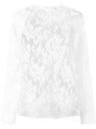 Ports 1961 Blouse With Lace Panels - White