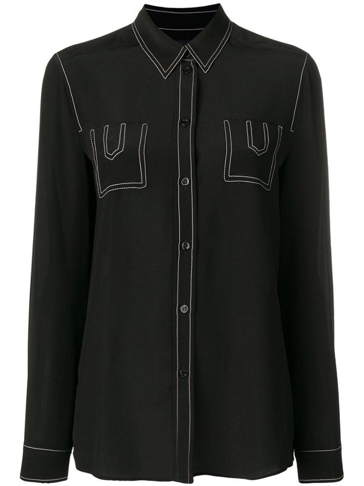 Boutique Moschino Constrast Stitch Shirt - Black