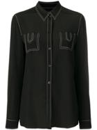 Boutique Moschino Constrast Stitch Shirt - Black