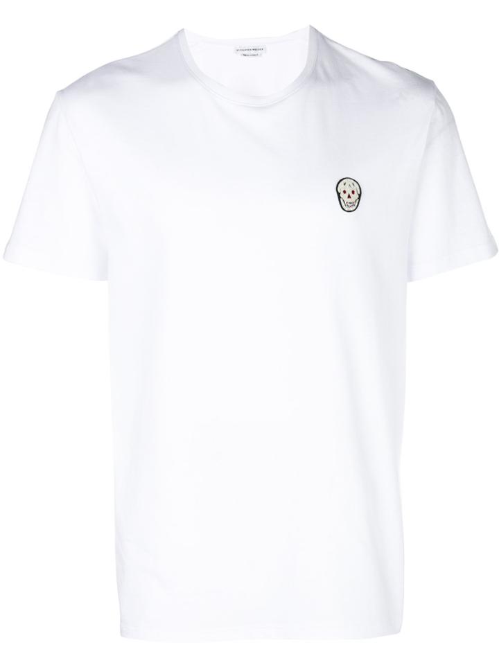 Alexander Mcqueen Sugar Skull Patch T-shirt - White