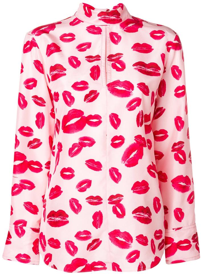 Nina Ricci Lip Print Shirt - Pink