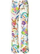 Etro Floral Cropped Jeans - Multicolour