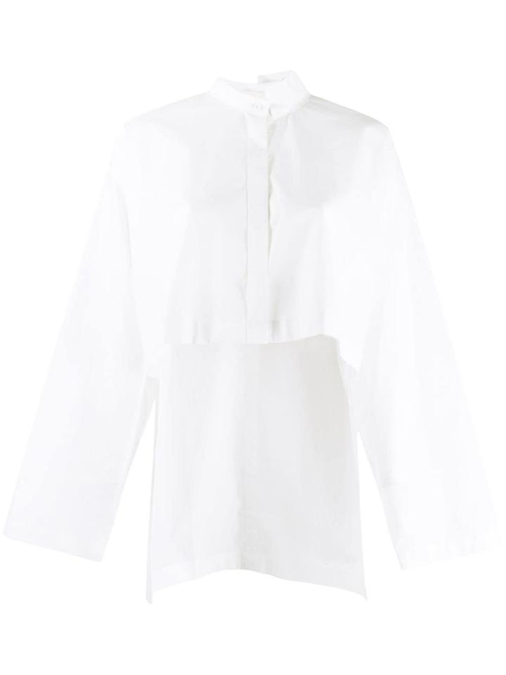 Isabel Benenato Cropped Front Shirt - White