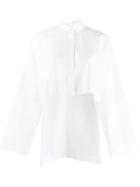 Isabel Benenato Cropped Front Shirt - White