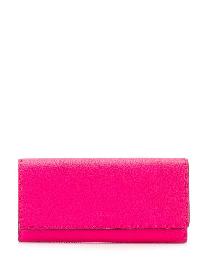 Fendi Foldover Top Purse - Pink