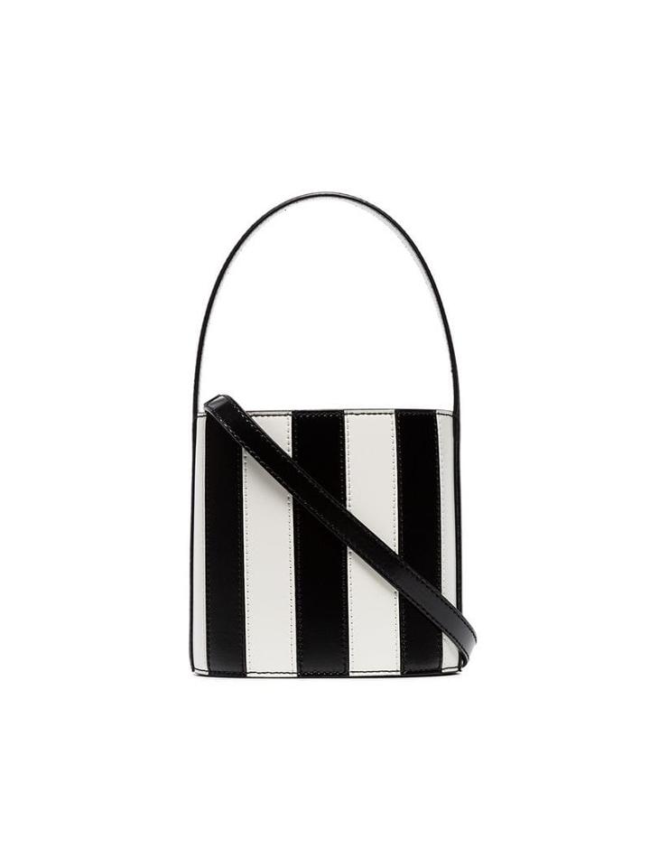 Staud Black Bissett Leather Bucket Bag