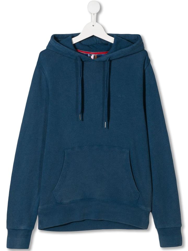 Sun 68 Kids Teen Kangaroo Pocket Hoodie - Blue