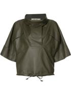 Nina Ricci Boxy High Neck Top - Green