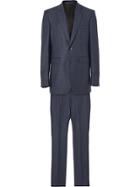Burberry Classic Fit Check Wool Three-piece Suit - Blue