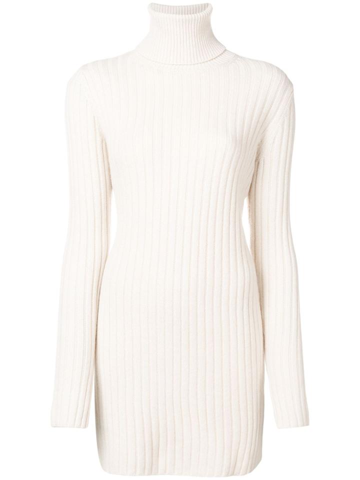 Joseph Button-side Rollneck Jumper - White