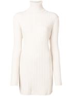 Joseph Button-side Rollneck Jumper - White