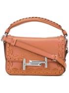 Tod's - Mini 'double T' Tote - Women - Calf Leather - One Size, Brown, Calf Leather