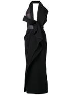 Maticevski Ruched Evening Dress - Black