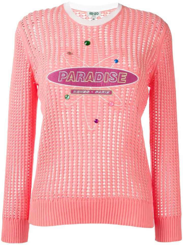 Kenzo - Paradise Jumper - Women - Cotton/polyester/viscose - M, Women's, Pink/purple, Cotton/polyester/viscose