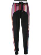 No Ka' Oi Stripe Panel Track Pants - Black