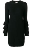 Michael Michael Kors Fringed Sleeve Sweater Dress - Black