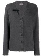 Miu Miu Bow Detal Cardigan - Grey