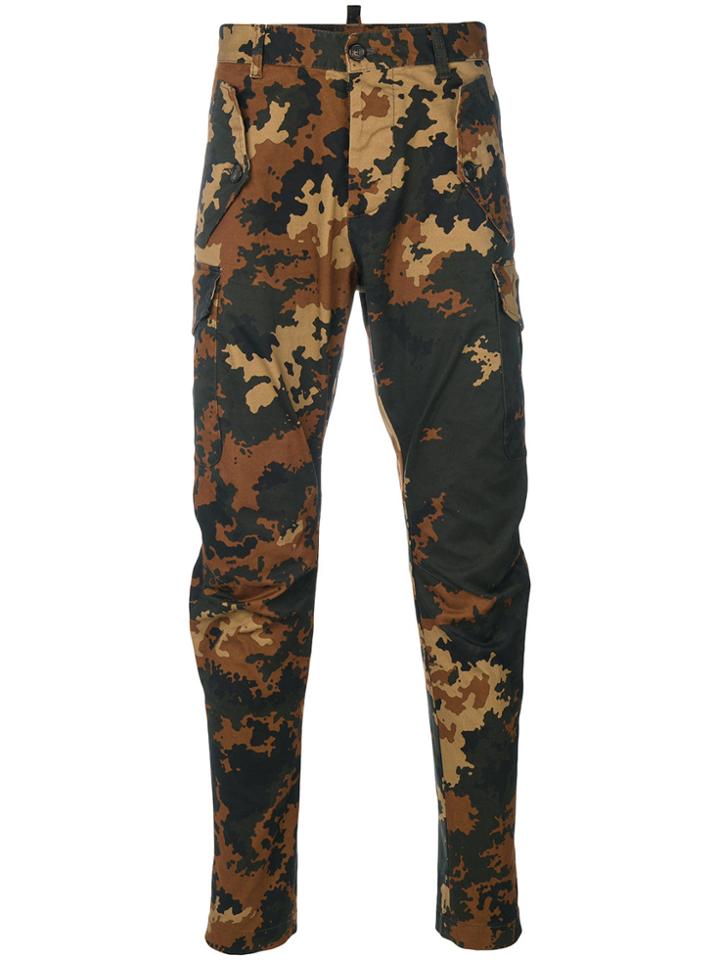 Dsquared2 Camouflage Skinny Trousers - Black