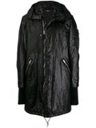 Stone Island Shadow Project Padded Logo Patch Coat - Black