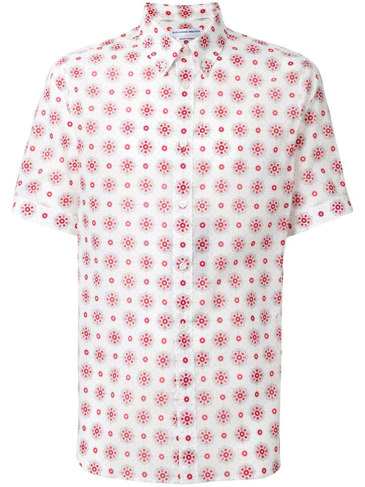 Alexander Mcqueen Folk Embroidery Print Shirt - White