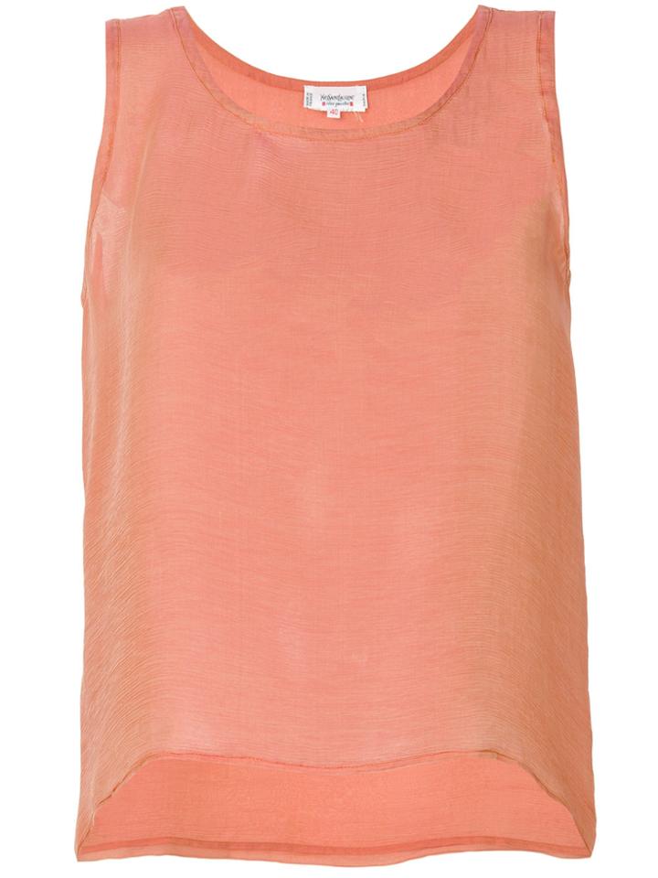 Yves Saint Laurent Vintage Cropped Tank Top - Yellow & Orange