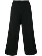 Twin-set Side Stripe Cropped Trousers - Black