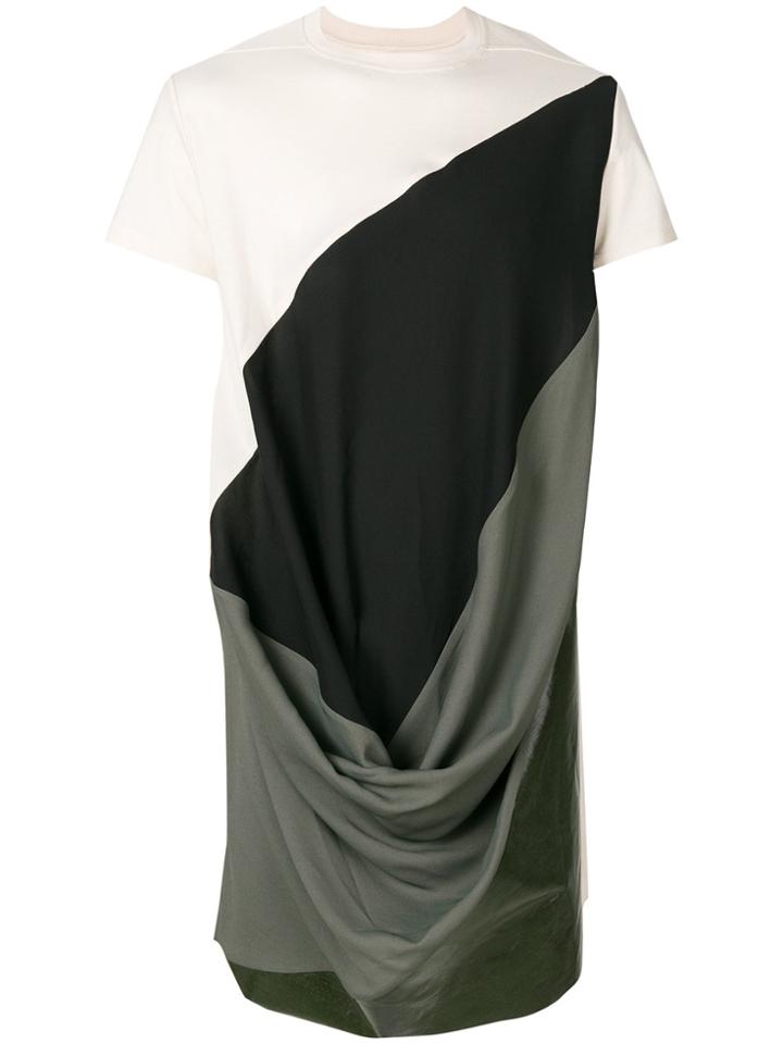 Rick Owens Draped Front T-shirt - Nude & Neutrals