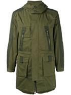 Lot78 Hooded Parka, Men's, Size: 52, Green, Cotton/spandex/elastane