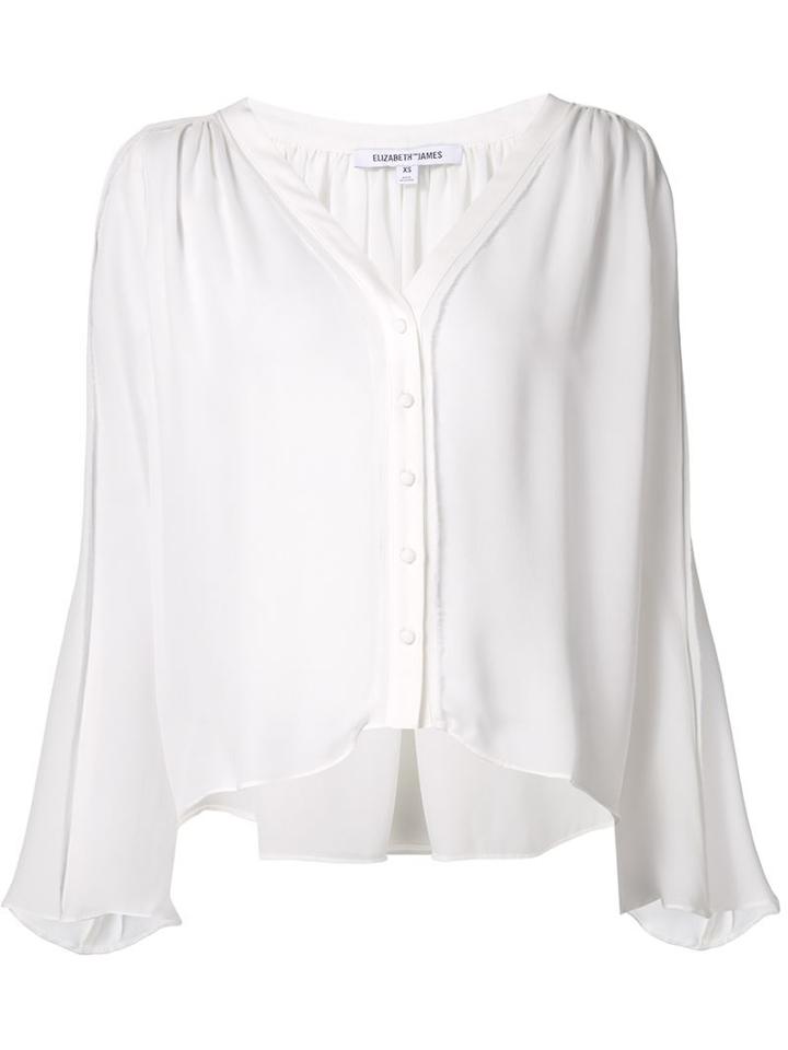 Elizabeth And James Buttoned V Neck Blouse