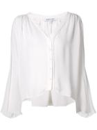 Elizabeth And James Buttoned V Neck Blouse