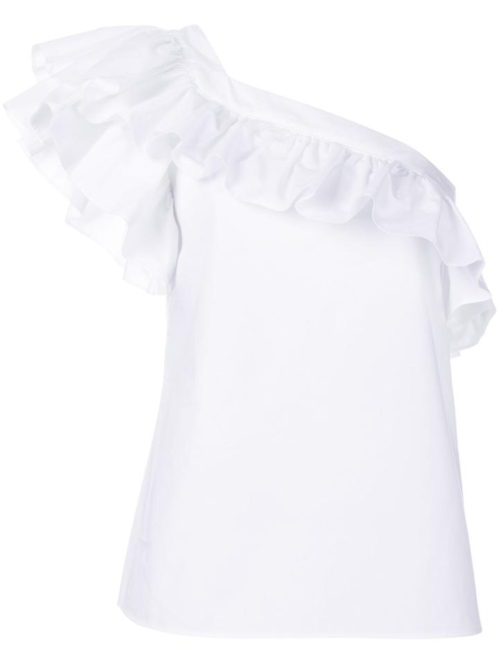 Philosophy Di Lorenzo Serafini Ruffled One Shoulder Top - White