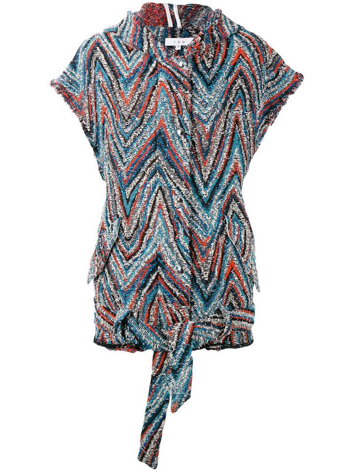 Iro Sleeveless Zigzag Jacket, Women's, Size: 36, Cotton/acrylic/polyester/viscose