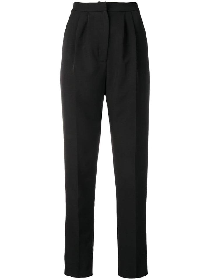Loulou High-rise Straight Trousers - Black