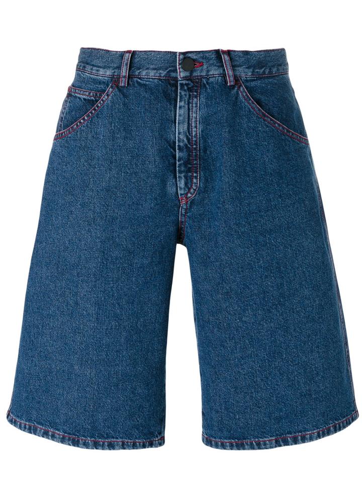 Gosha Rubchinskiy Denim Shorts, Men's, Size: Small, Blue, Cotton/polyester