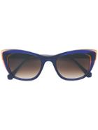 Face À Face Cat-eye Shaped Sunglasses - Blue