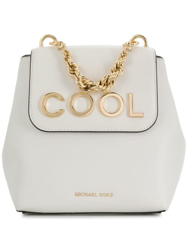 Michael Michael Kors Mott Extra-small Embellished Backpack - White