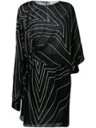 Saint Laurent - Embroidered Dress - Women - Silk/viscose - 42, Black, Silk/viscose