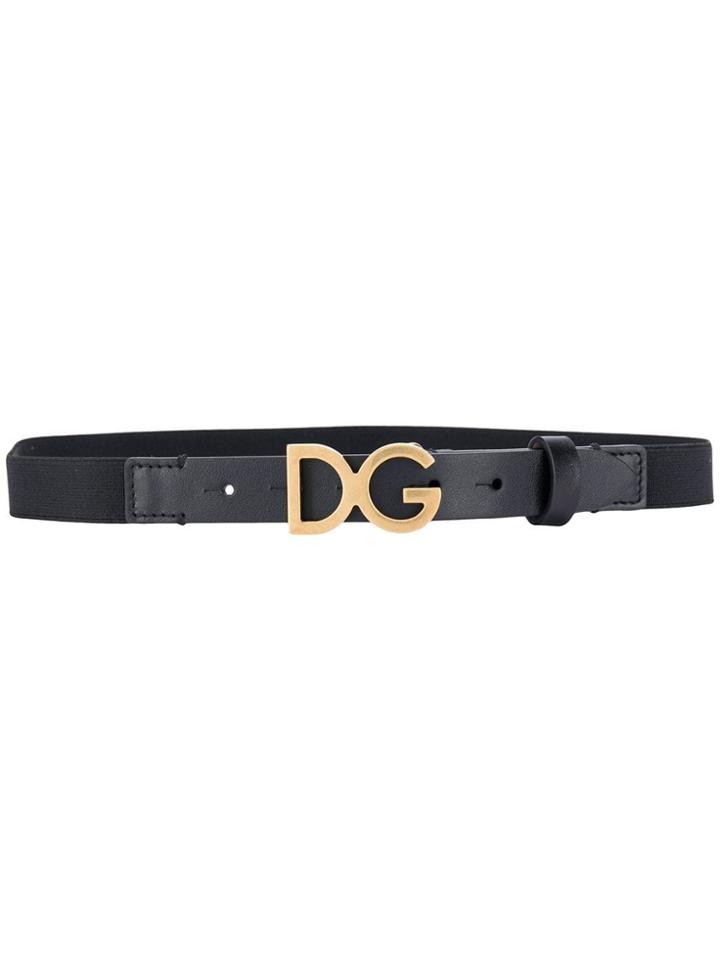 Dolce & Gabbana Kids Teen Dg Buckled Belt - Black