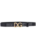 Dolce & Gabbana Kids Teen Dg Buckled Belt - Black