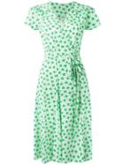 P.a.r.o.s.h. Star Print Wrap Dress, Women's, Green, Silk/spandex/elastane