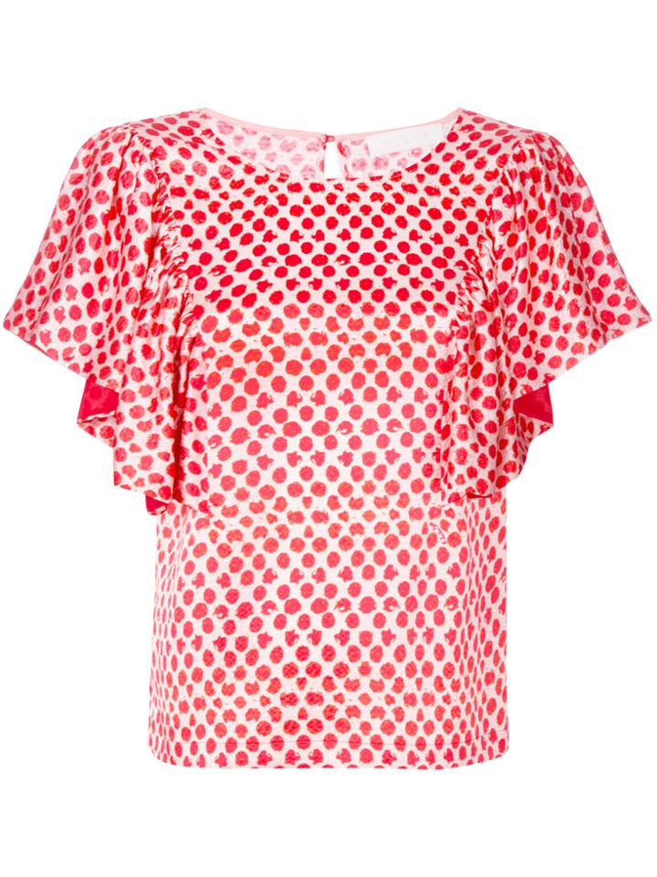 L'autre Chose Polka Dot Print Blouse - Red
