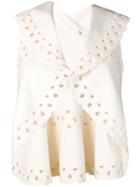 Alaïa Pre-owned Sleeveless Cut Out Shrug - White