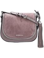 Michael Michael Kors 'brooklyn' Saddle Crossbody Bag, Women's, Grey, Leather/suede