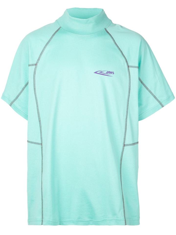 Calvin Klein 205w39nyc Jaws Contrast Stitching T-shirt - Blue